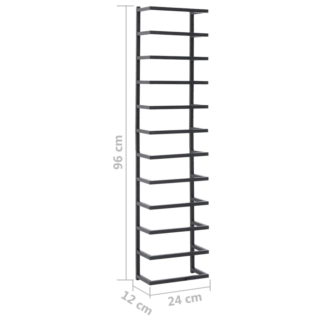 Stainless Steel Wall Mounted Towel Rack - Industrial Style Black Bathroom Towel Holder for Hand Towels & Dish Cloths | Space-Saving Storage Solution for Small Bathrooms & Kitchens