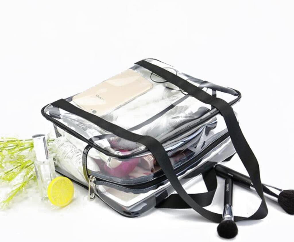 Louise Maelys Large Waterproof Clear Makeup Bag - Travel Toiletry Organizer for Cosmetics | Perfect for Airplane Carry-on, Gym Essentials & Bathroom Storage