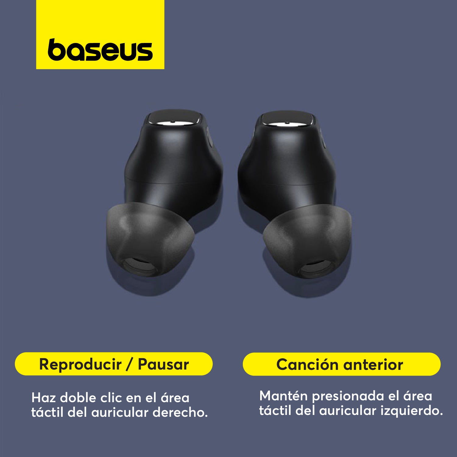Baseus Encok True WM01 Wireless Earbuds - Black | Bluetooth Headphones for Gym, Running & Travel