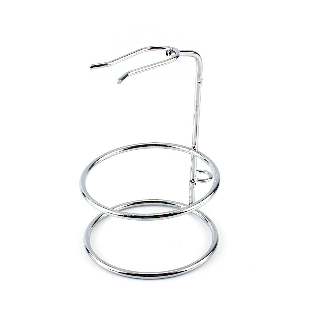 Stainless Steel Razor & Brush Stand Set - Extends Shaving Brush Life for Men | Bathroom Essentials
