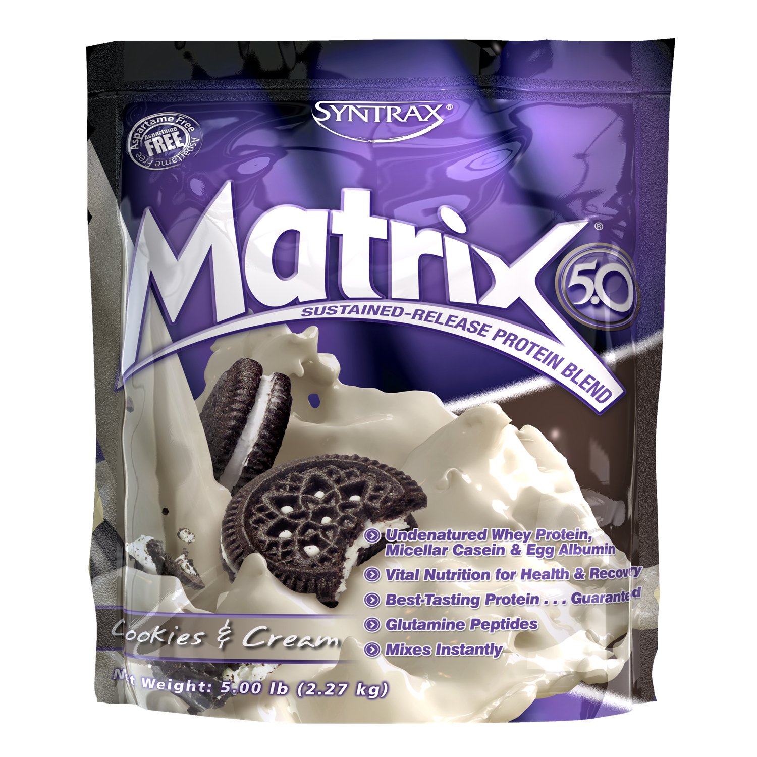 Matrix 5.0 Cookies & Cream Protein Powder - 5lb for Muscle Recovery