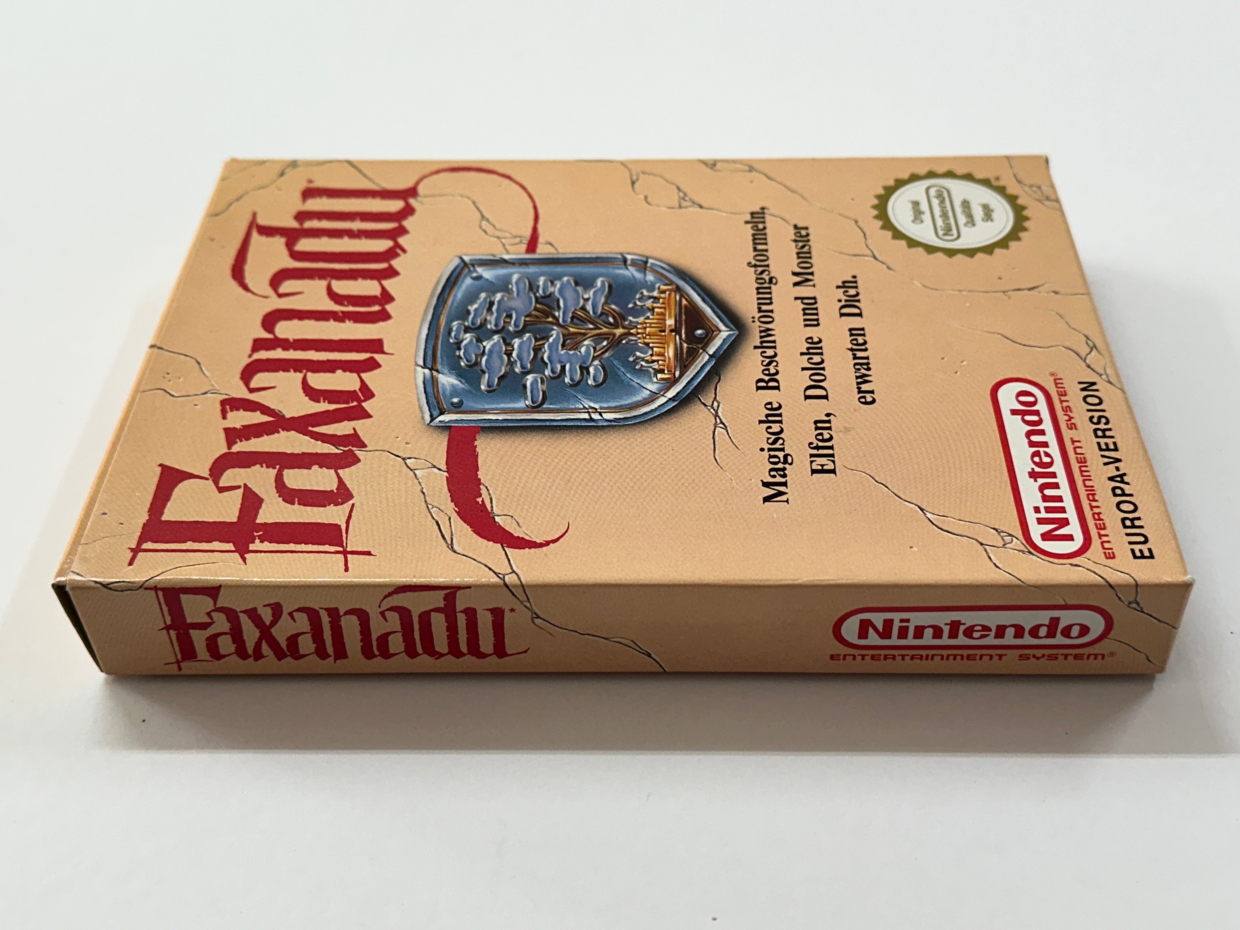 Faxanadu PAL B Complete In Box - Vintage Nintendo NES Game with Manual & Box - Perfect for Retro Gaming Collectors & Enthusiasts