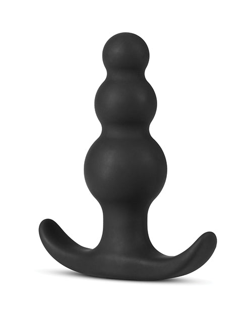 Anal Adventures Platinum Beaded Silicone Butt Plug - Black | Premium Adult Toy for Enhanced Pleasure & Comfort | Perfect for Couples Play & Solo Exploration