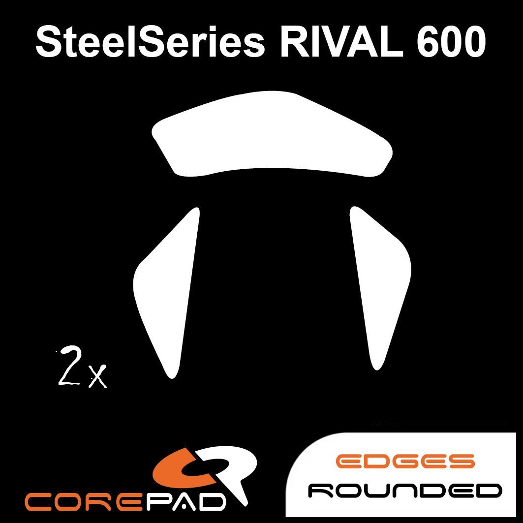 Corepad Skatez Mouse Feet for SteelSeries Rival 600 & Rival 650 - Ultra Smooth Gliding Replacement Feet for Gaming Mice - Perfect for FPS, MOBA, and Esports Gaming