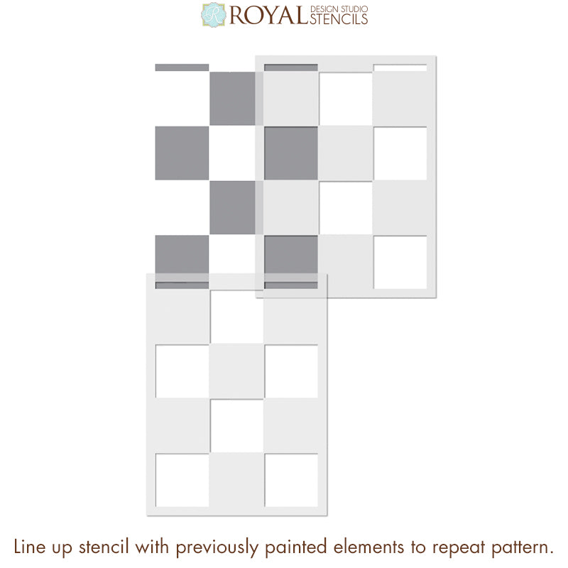 Check It Out Tile Stencil - Reusable DIY Ceramic & Mosaic Tile Painting Template for Home Decor, Bathroom & Kitchen Backsplash - Perfect for Crafting, Wall Art & Floor Design Projects