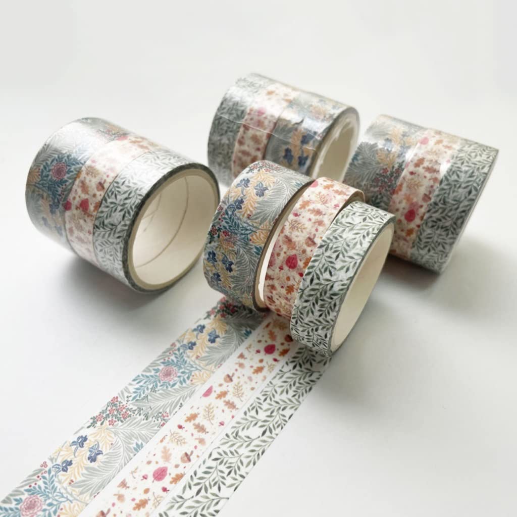 3-Pack DIY Decoration Masking Tape Set - Cute Scrapbooking, Collage & Stationery Supplies for Journals, Planners, Bullet Notebooks (Color A) - Perfect for Crafting, School Projects & Gift Wrapping