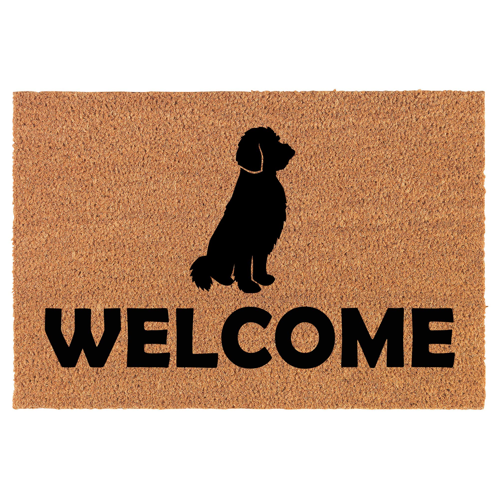 Premium Coir Doormat for Front Door - Natural Coconut Fiber Welcome Mat (24