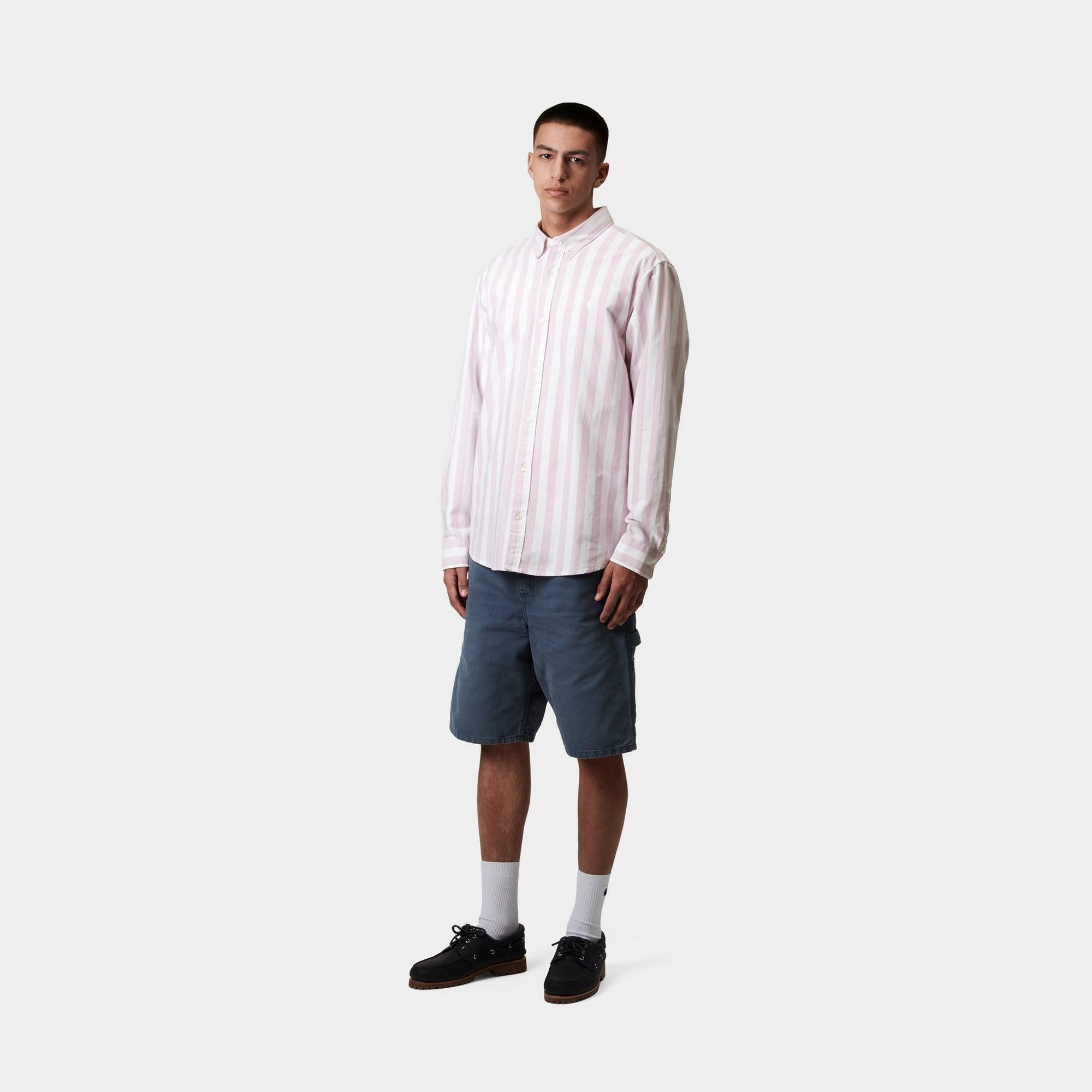 Dillon Stripe Shirt for Men - Hortensia & White Casual Button Down Shirt | Perfect for Office, Date Night & Summer Outfits