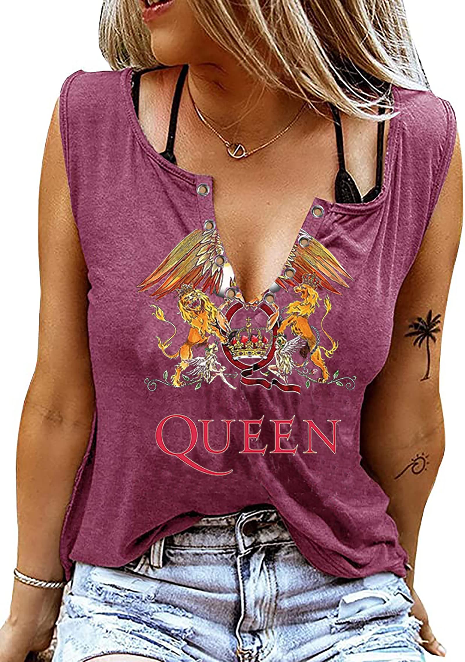 Vintage Rock Band Tank Tops for Women - Classic Music Graphic Sleeveless Shirts | Casual Wear, Concerts & Music Festivals
