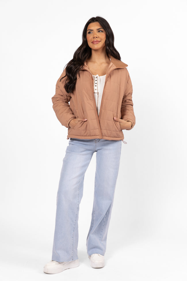 Vail Valley Brown Lightweight Puffer Jacket for Women - Warm Winter Coat, Water-Resistant, Packable Down Jacket - Perfect for Skiing, Hiking & Outdoor Adventures