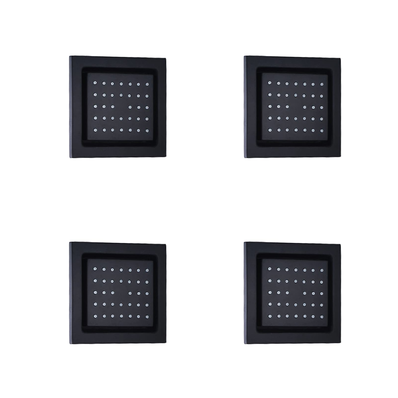 Matte Black Shower Body Sprayer Jets - Concealed Installation Spa Massage Shower Head with 1/2