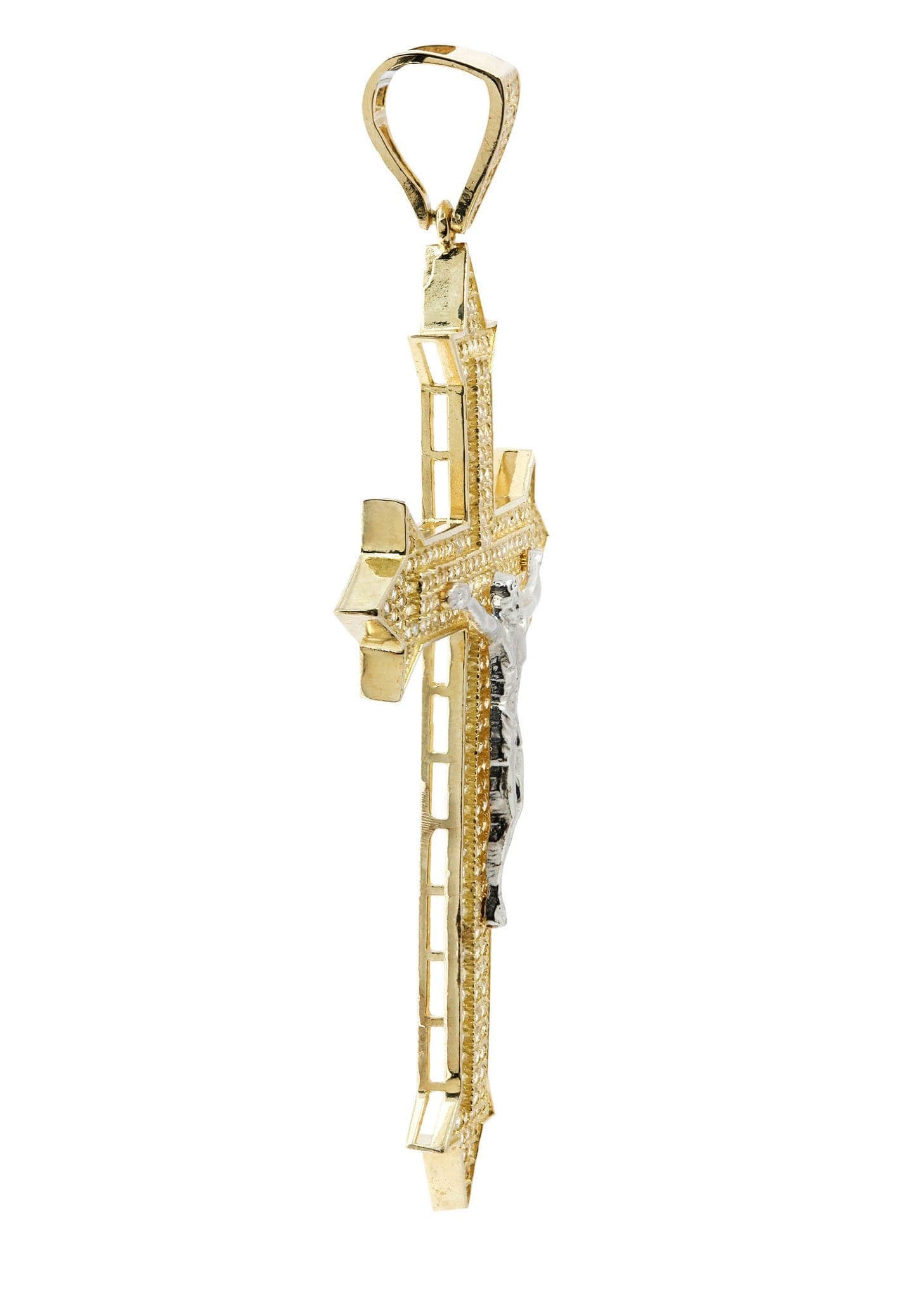 10K Gold Cross Pendant for Women & Men - 8.6 Grams Religious Jewelry - Perfect for Baptism, First Communion & Everyday Wear