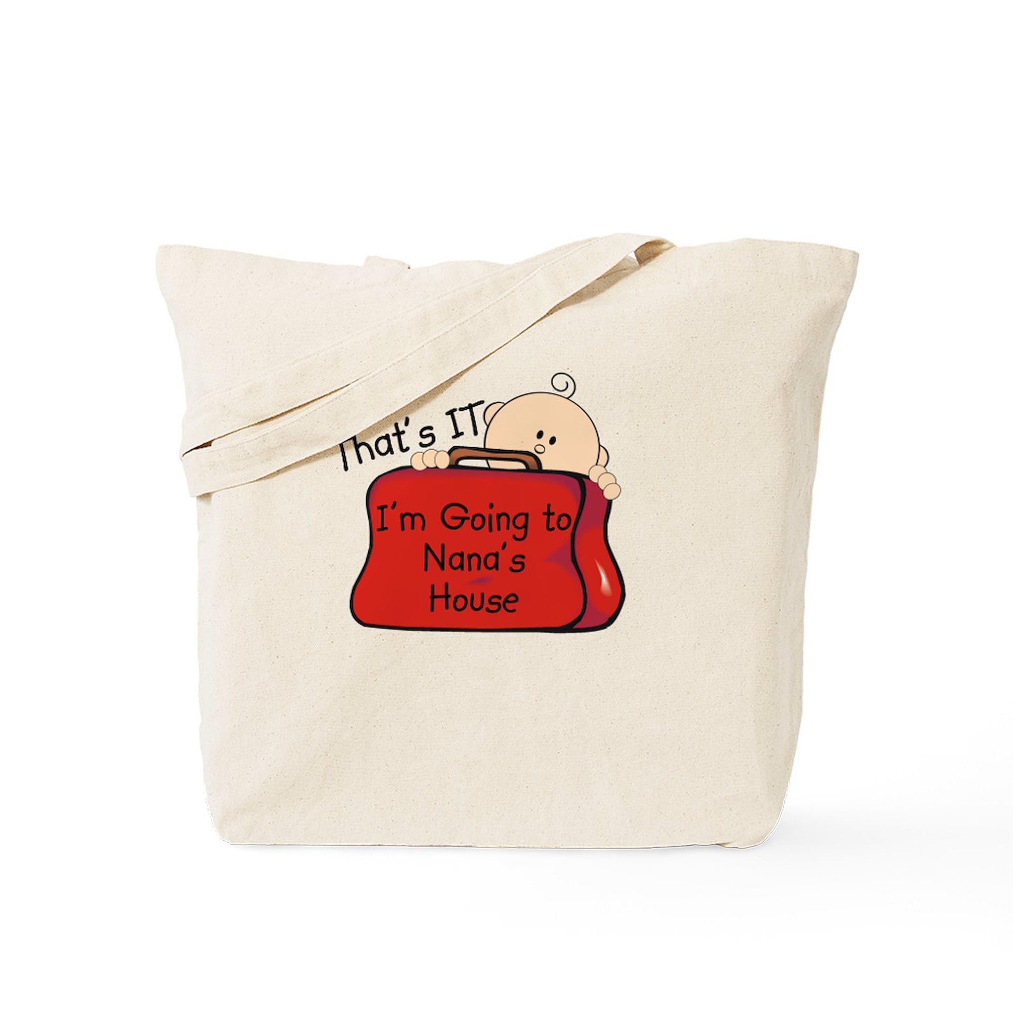 Funny 'Going To Nana's' Canvas Tote Bag - Reusable Natural Cotton Shopping Bag for Groceries, Beach & Daily Use | Humorous Gift Idea