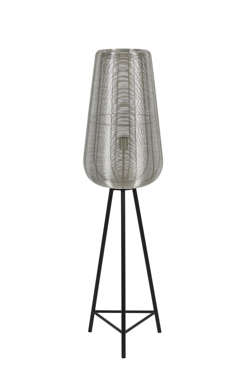 Adeta Modern Tripod Floor Lamp - Medium/Large Size in Matt Black, Nickel & Gold Finishes - Perfect for Living Room, Bedroom, or Office Lighting