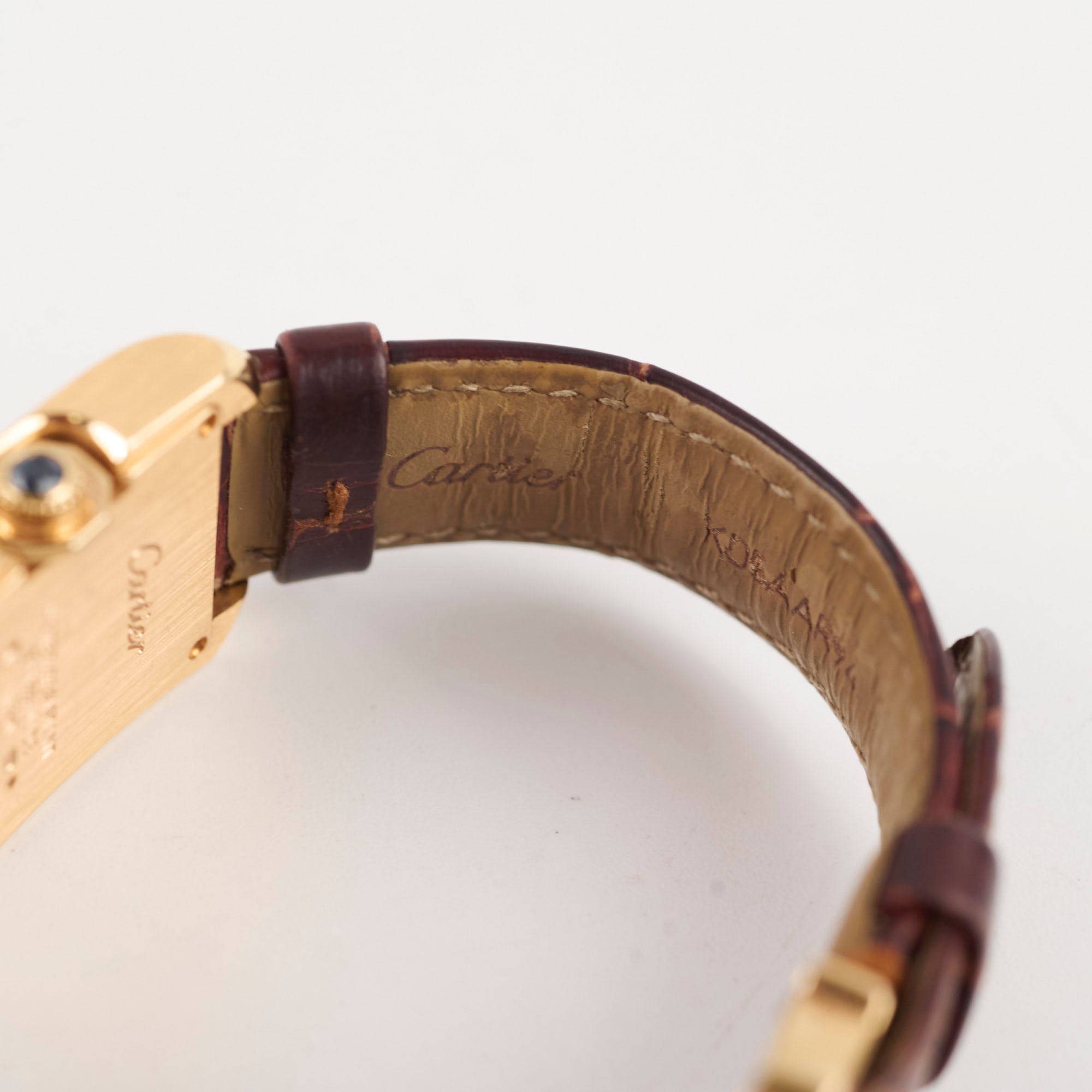 Cartier Tank Anglaise Small Model 18K Gold Watch with Leather Strap - W5310027 | Luxury Dress Watch for Business & Formal Occasions