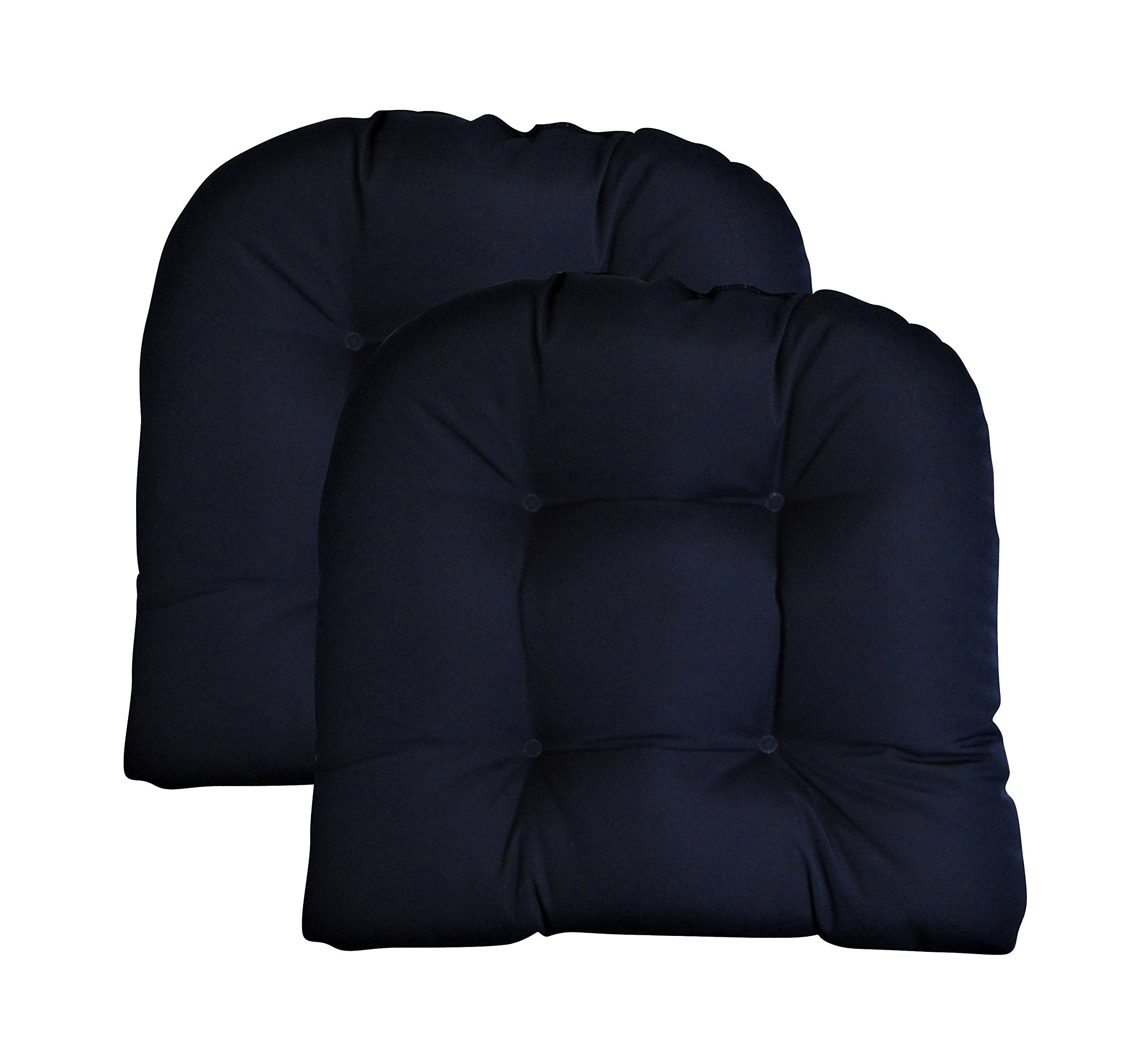 RSH DECOR: 2-Piece Sunbrella Tufted Wicker U-Shaped Outdoor Cushion Set - 19