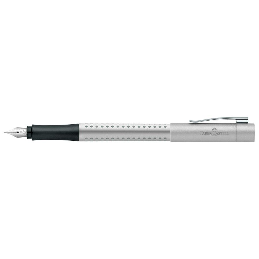Faber-Castell Grip 2011 Silver Fountain Pen - Premium Writing Instrument for Professionals & Students | Perfect for Office, School & Gift Giving