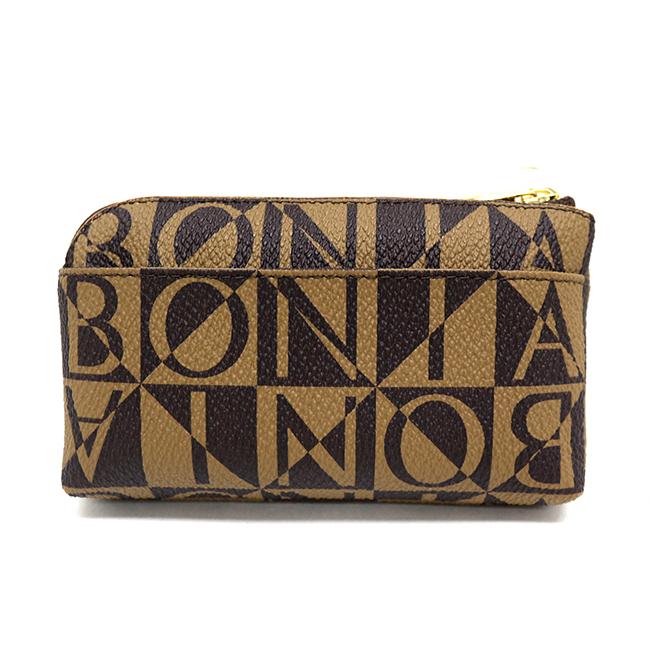 Bonia Monogram Coin Purse Wallet for Women - Genuine Leather Small Zipper Wallet for Cash & Cards - Perfect for Travel, Shopping & Everyday Use
