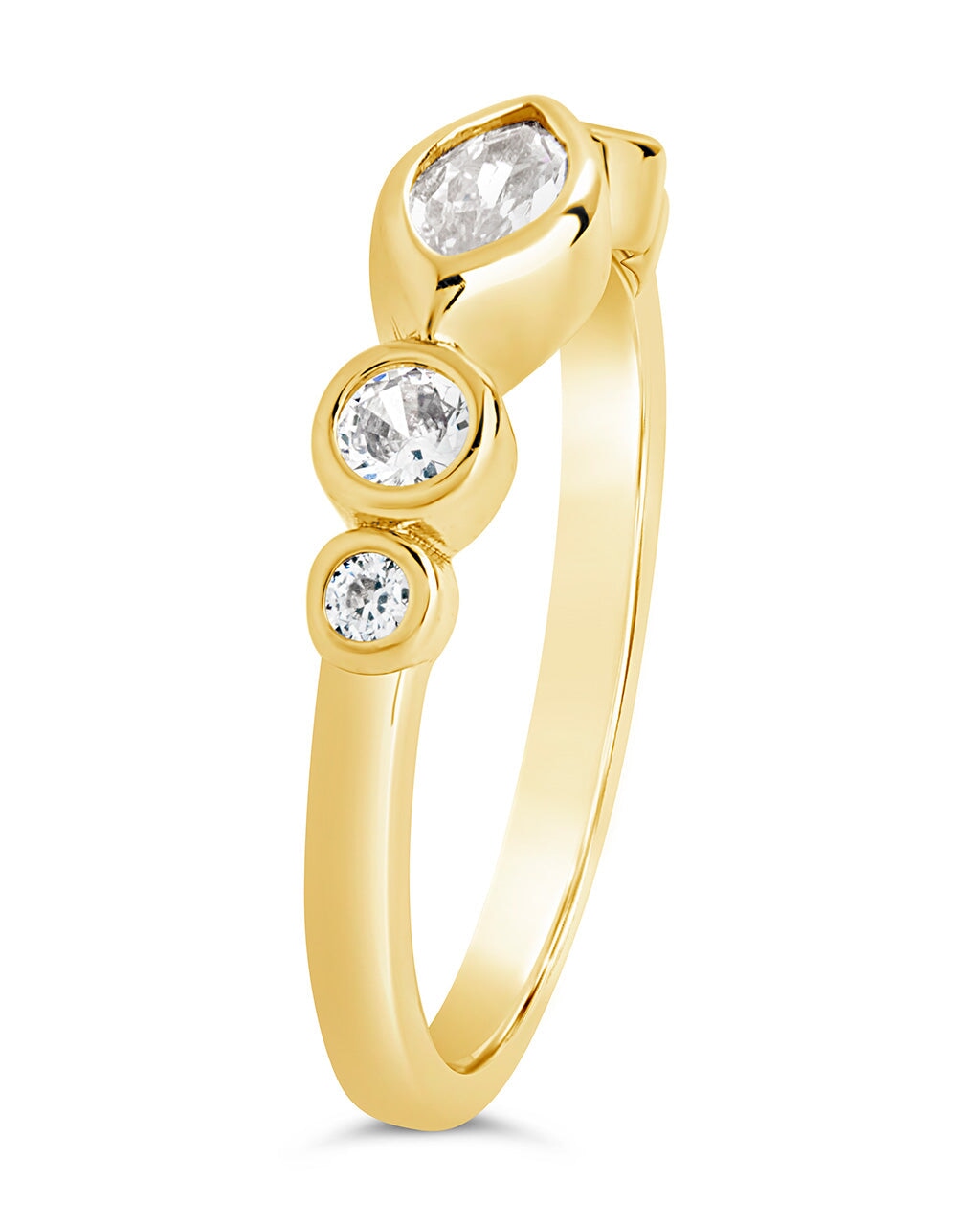 Mylena CZ Band Ring for Women - Elegant Cubic Zirconia Fashion Jewelry Gift for Her - Perfect for Weddings, Parties & Everyday Wear