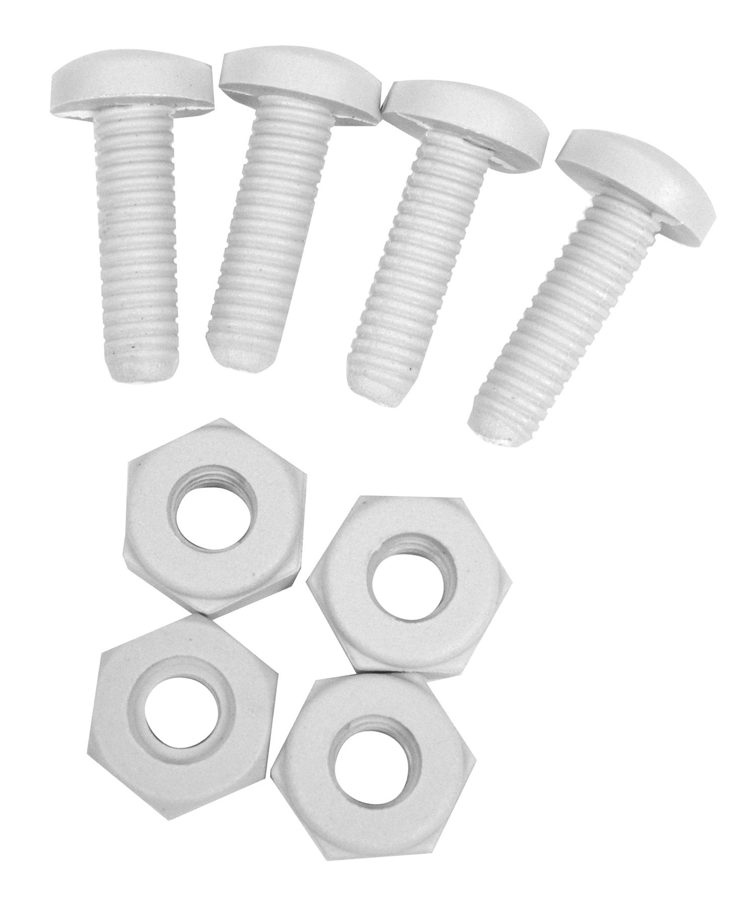 Custom White Nylon License Plate Fasteners (Pack of 4) - Durable Car Accessories for Secure License Plate Installation - Perfect for Cars, Trucks & SUVs