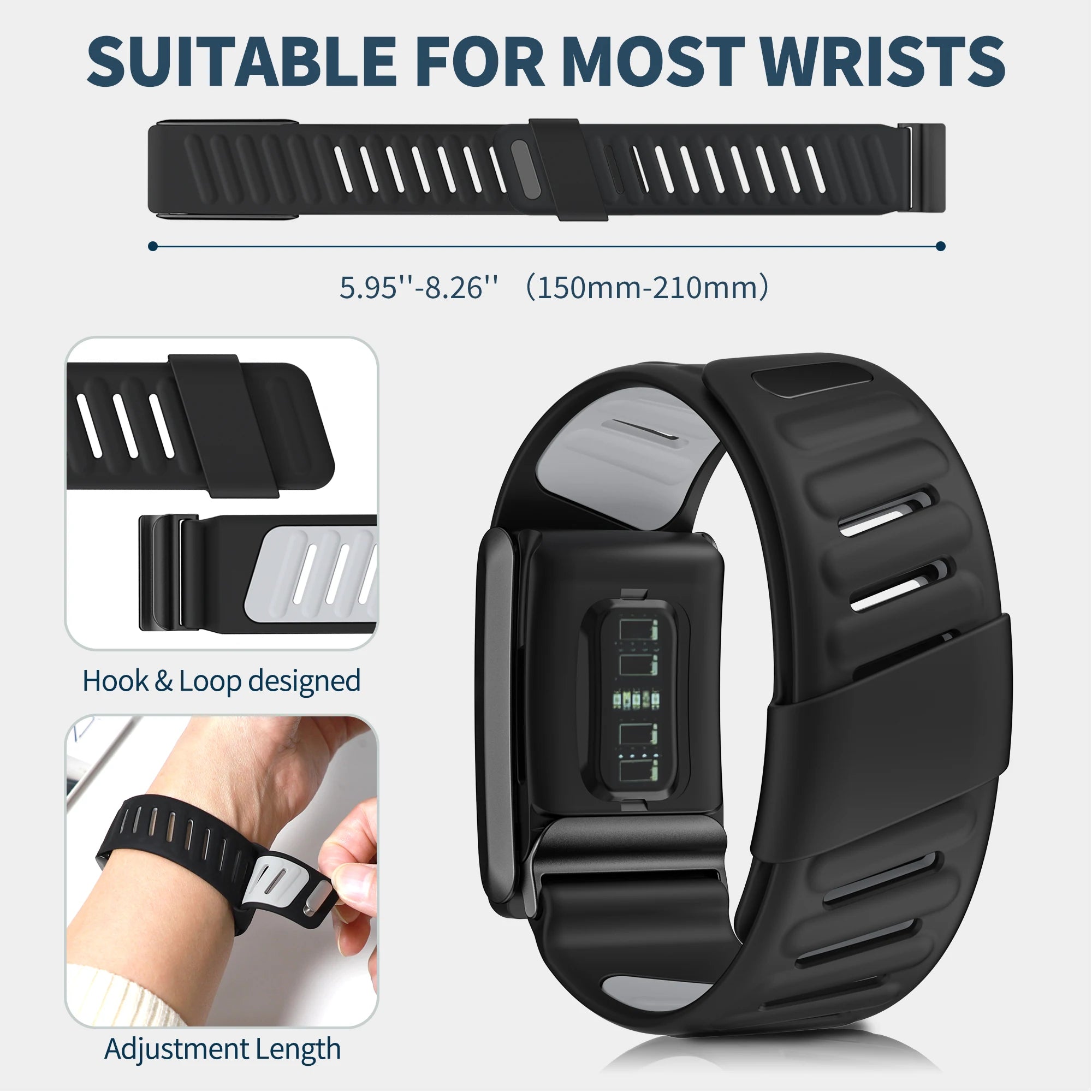 Premium Silicone Sports Straps for Whoop 4.0 & 3.0 - Comfortable, Durable Fitness Bands for Running, Cycling & Workouts