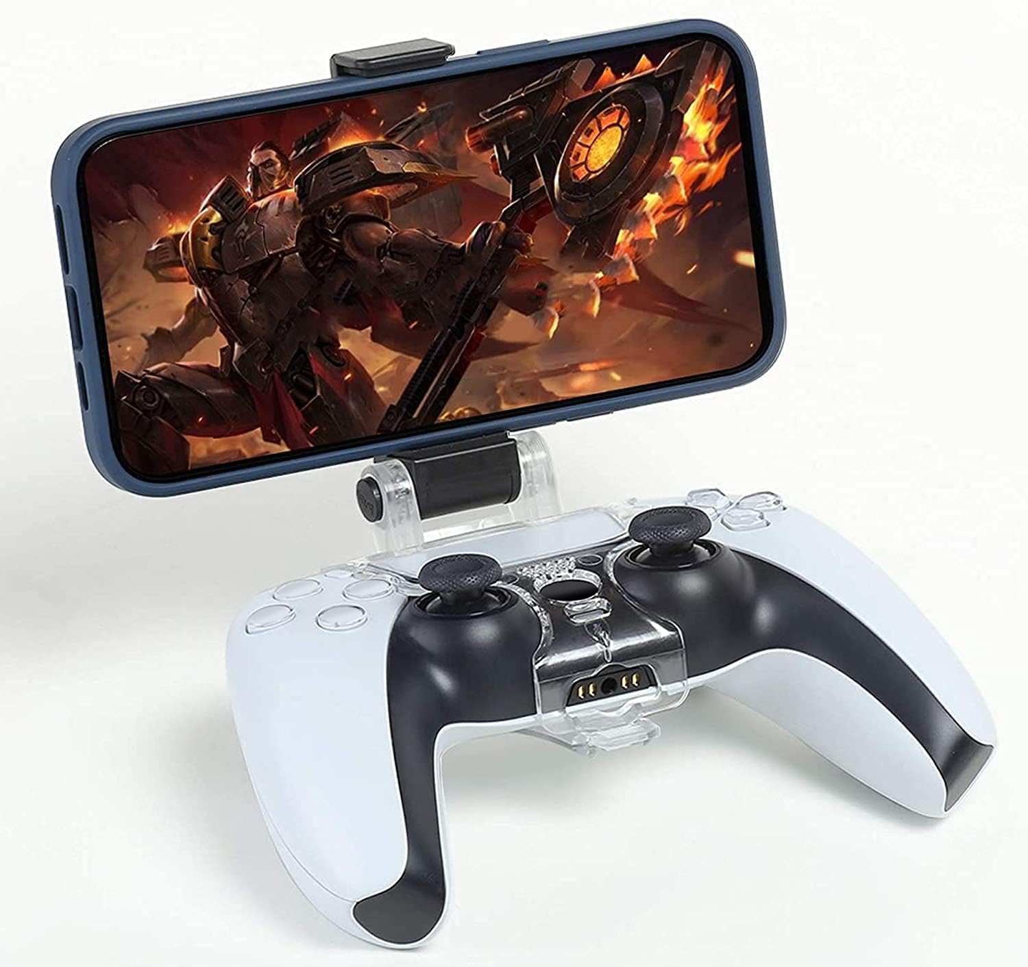 2PCS Adjustable Phone Mount Clips for PS5 Controller - Universal Smartphone Holder for Gaming, Streaming & Hands-Free Use - Compatible with iPhone, Samsung & Most Phones