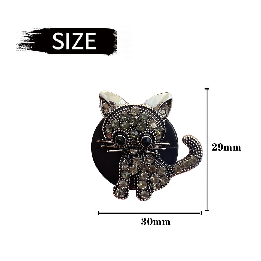 Cute Kitten Car Perfume Clip - Rhinestone Bling Air Vent Essential Oil Diffuser & Aromatherapy Ornament | Car Accessories for Women, Girls, Teens | Perfect for Sedan, SUV, Truck Interior Decor & Freshening