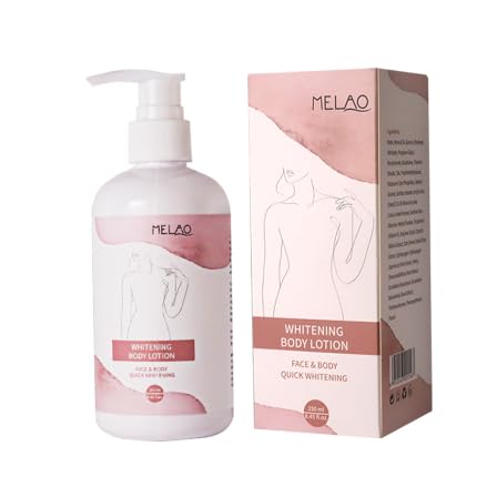 Whitening Body Lotion for Face & Body - Fast Brightening Moisturizer 250ml - Hydrating Cream for Dry Skin in Fall & Winter - Perfect for Daily Skincare Routine & Night Care
