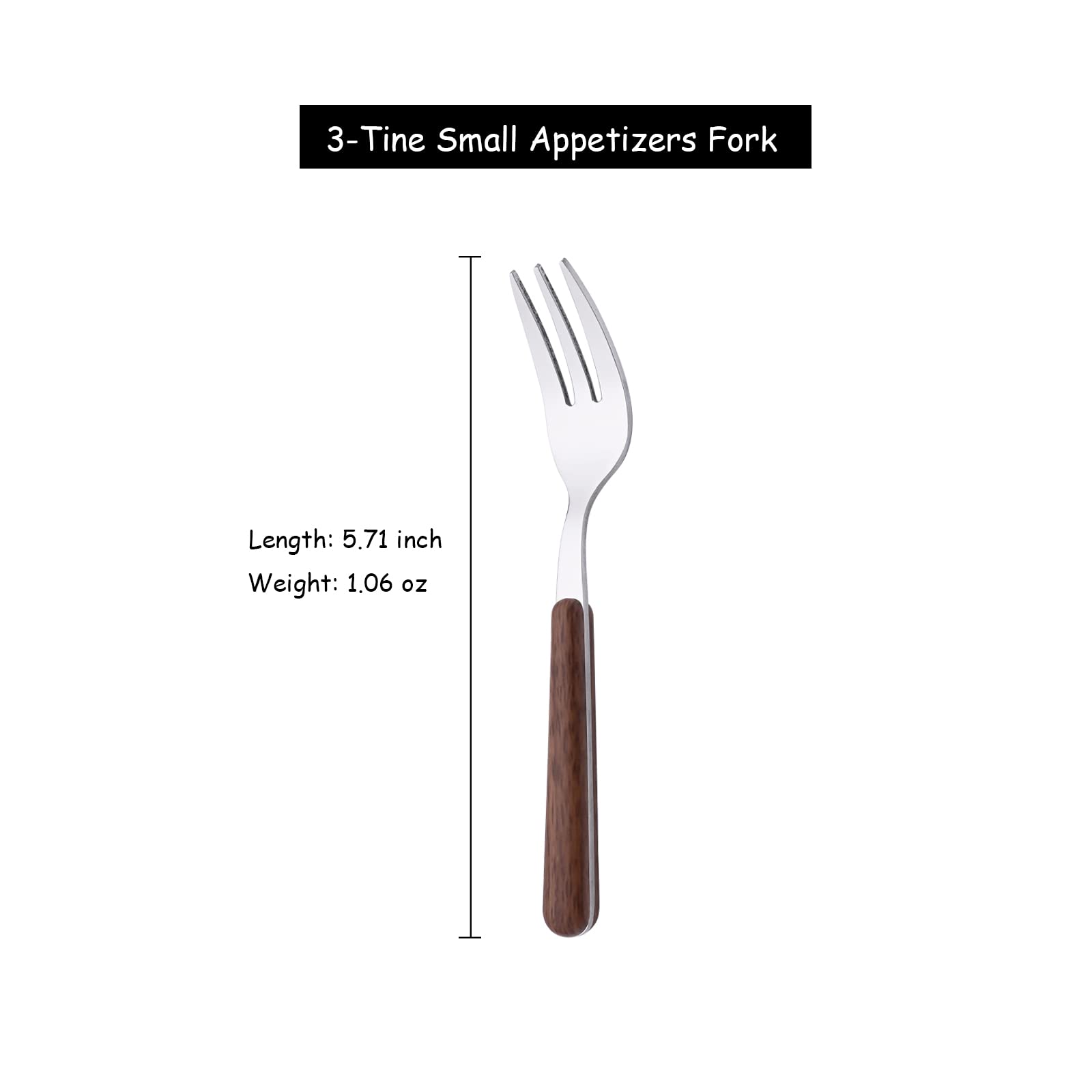 10-Piece Stainless Steel Appetizer Forks Set - 5.7