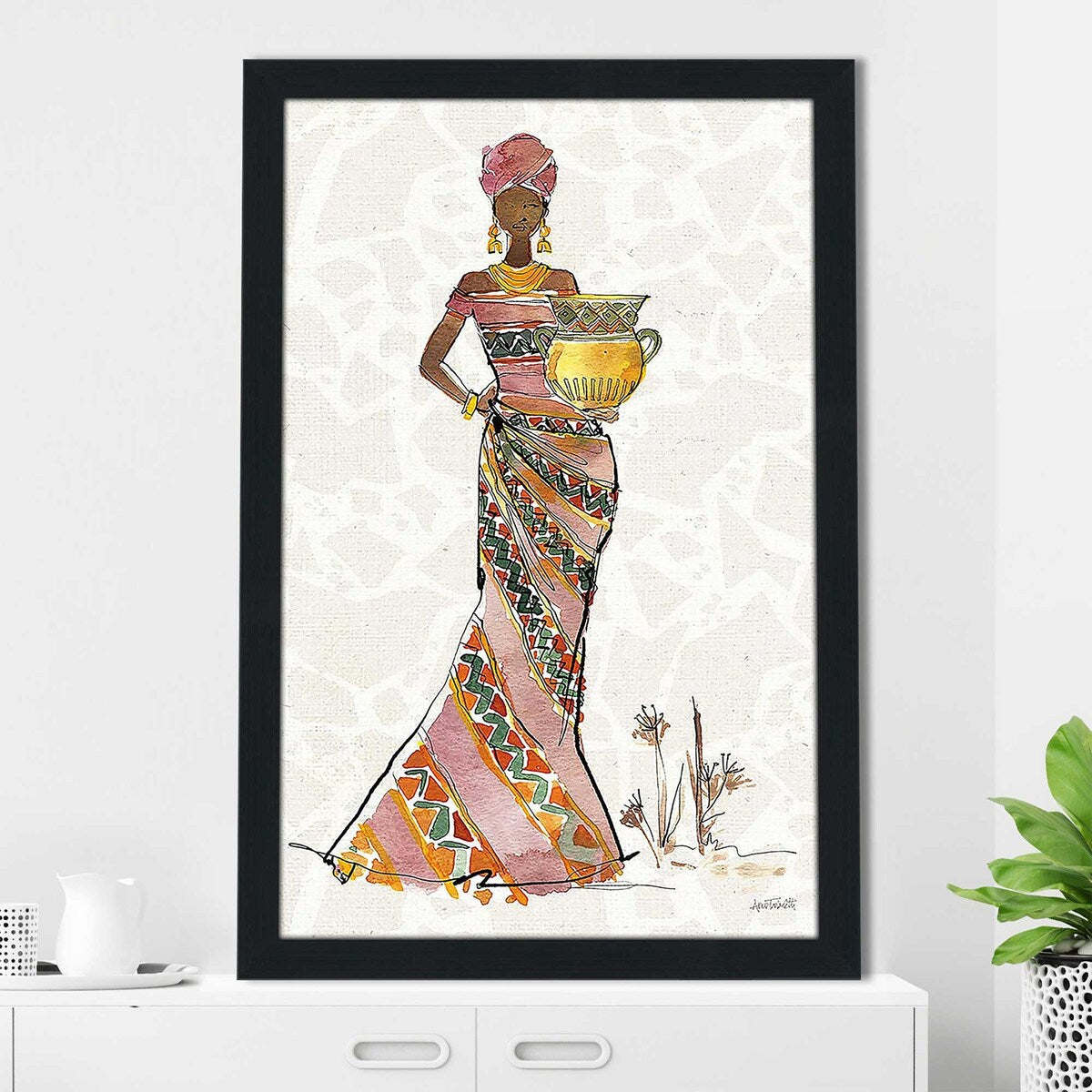 African Flair X C by Anne Tavoletti Abstract Print Acrylic Wall Art - Modern Home Decor for Living Room, Bedroom & Office
