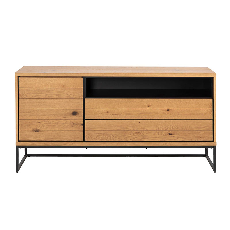Laneya 150cm Sideboard Buffet Cabinet - Solid Wild Oak Wood Storage Console for Dining Room & Living Room | Perfect for Home Decor, Entertaining & Extra Storage Space
