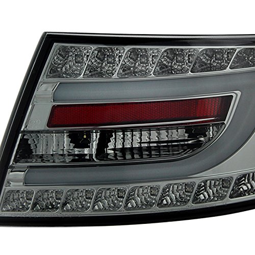 AKKON LED Tail Lights for 2005-2008 Audi A6 & A6 Quattro - Smoke Light Tube Design Replacement for OE LED Models - Perfect for Night Driving & Custom Car Upgrades