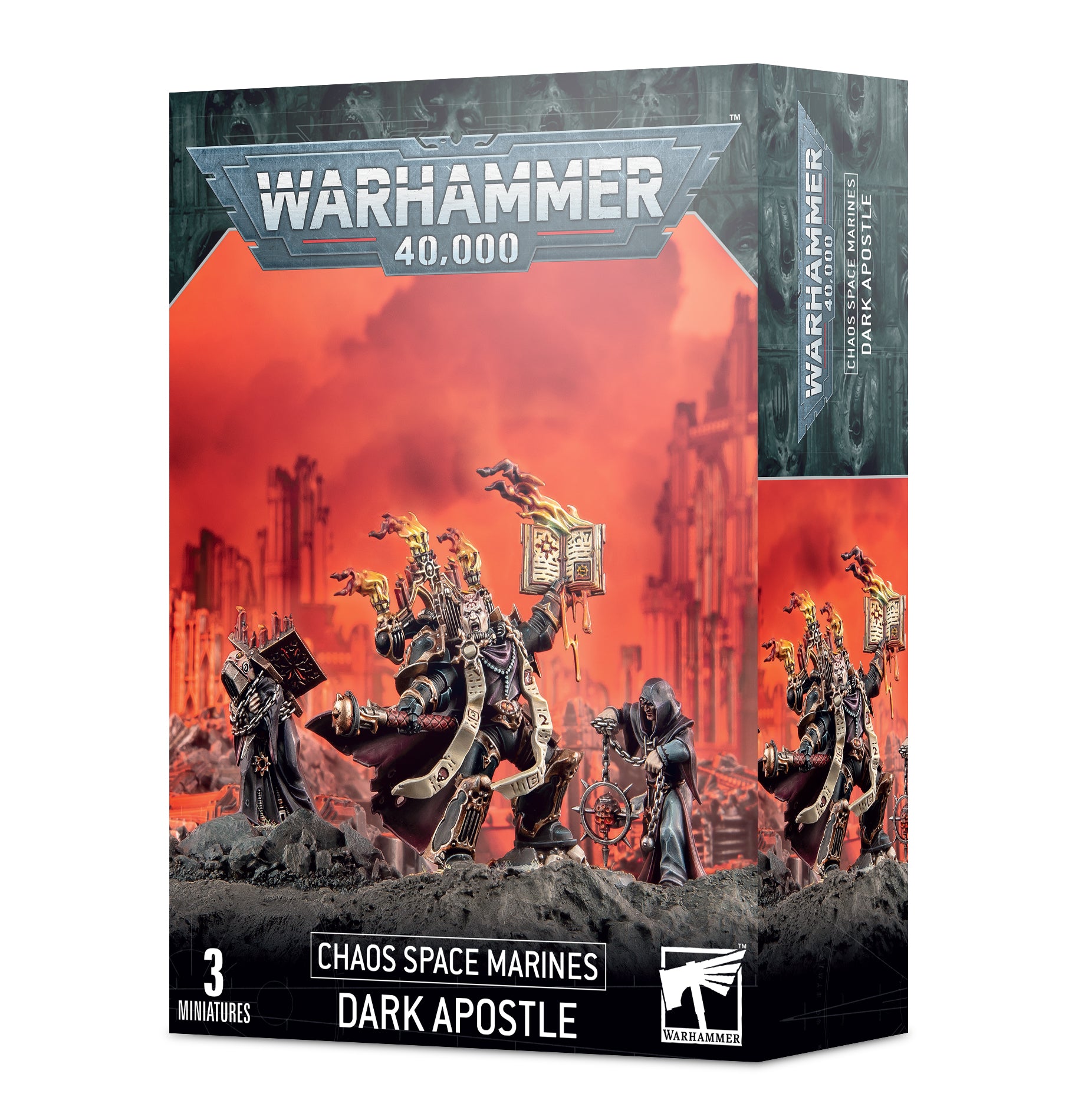 40K Warhammer Chaos Space Marines Dark Apostle Miniature - Tabletop Gaming & Collectible Figurine for Warhammer 40K Battles and Display