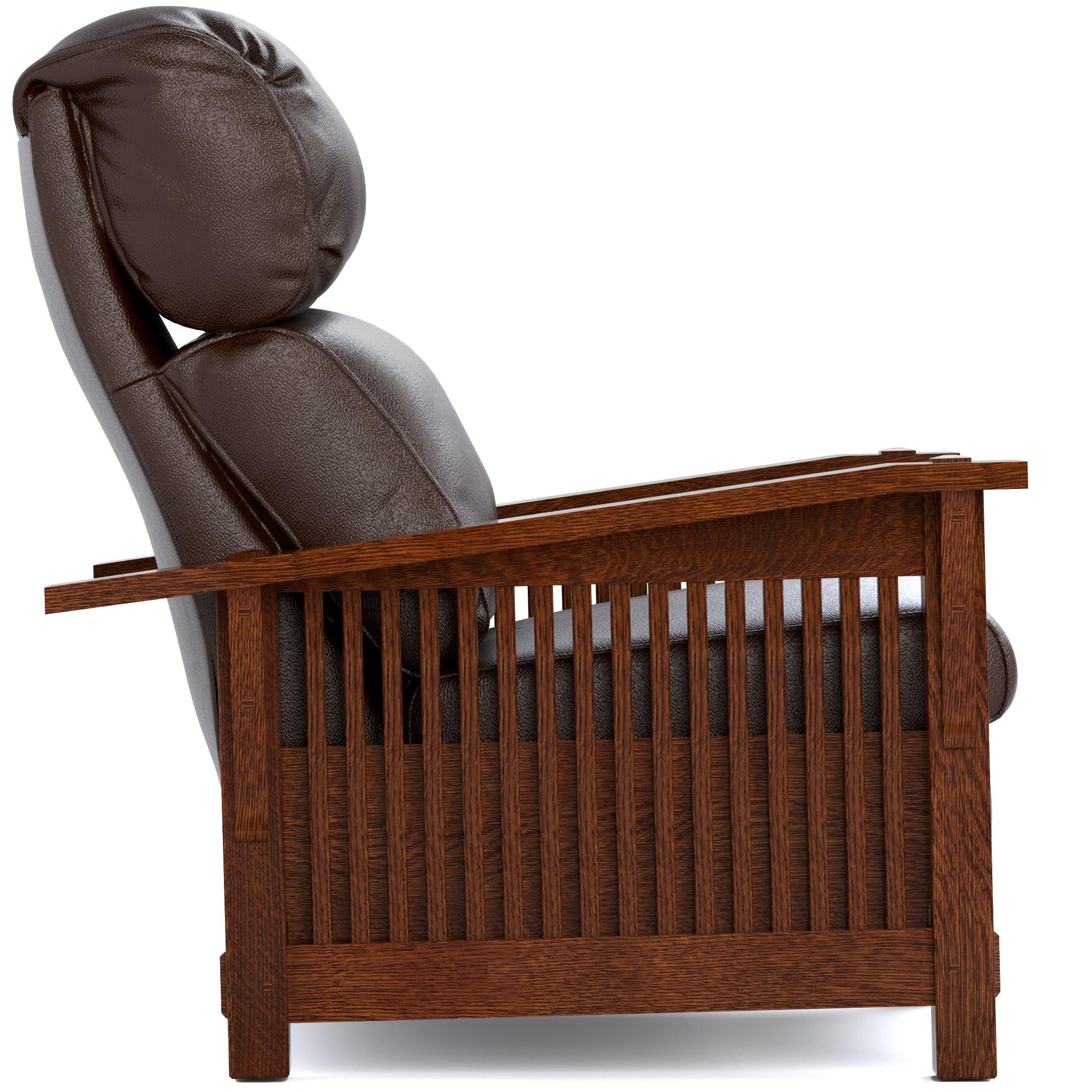 Bustle Back Spindle Morris Recliner Chair - Comfortable Traditional Wingback Recliner for Living Room, Bedroom & Home Theater - Perfect for Relaxing, Reading & Watching TV