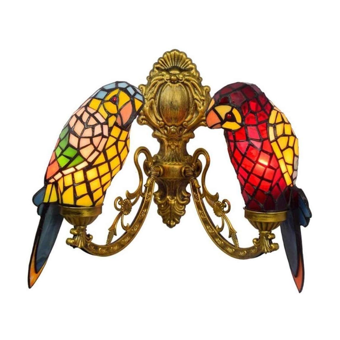 Vintage Tiffany Style Stained Glass Wall Sconce Light - Elegant Wall Lantern for Bedroom, Living Room, Hallway & Balcony - Perfect for Home Decor, Ambient Lighting & Romantic Atmosphere