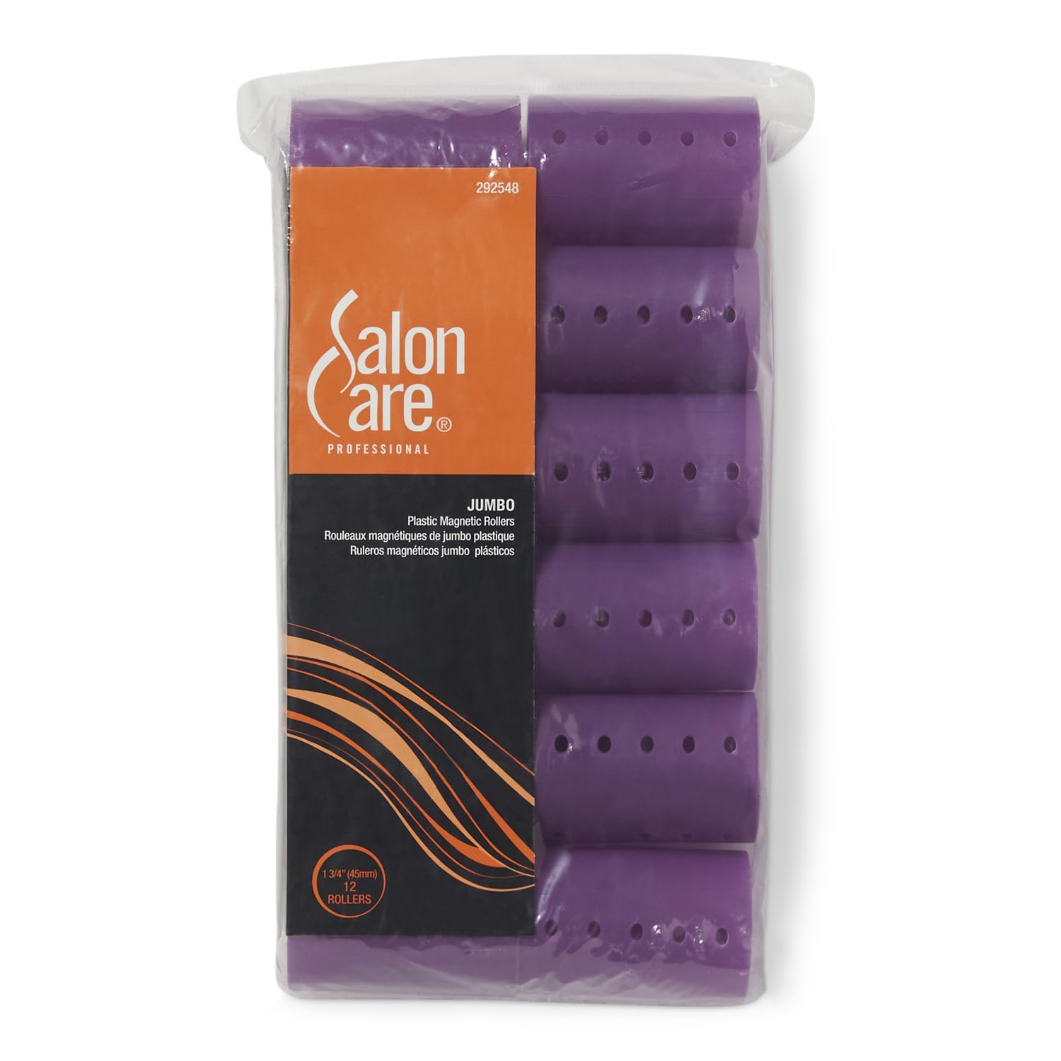 Salon Care Jumbo Magnetic Rollers for Hair Styling - Professional Salon-Grade Hair Rollers for Curls & Volume - Perfect for Home & Salon Use