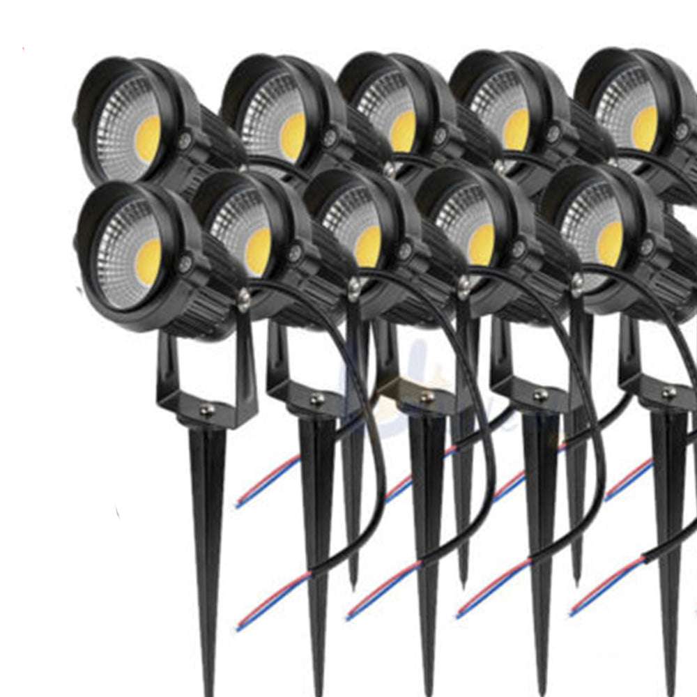 10X 12V LED Waterproof Outdoor Garden Spotlights - Landscape Lighting for Yard, Patio, Pathway & Driveway - IP65 Weatherproof Flood Lights for Home Exterior & Garden Decor
