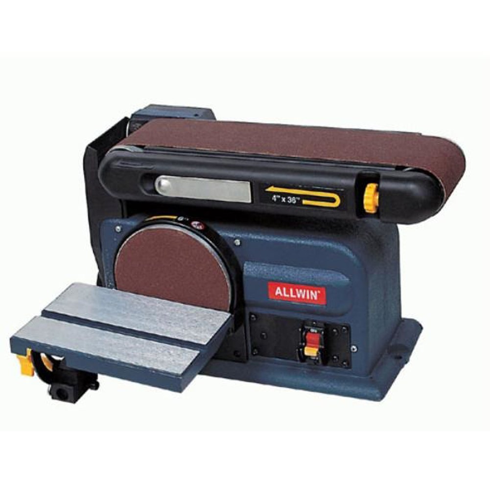 ALLWIN ABS-1000 4 Inch Belt Sander - Heavy Duty Sanding Tool for Woodworking, Metal Polishing & DIY Projects - Perfect for Home Workshops & Professional Use