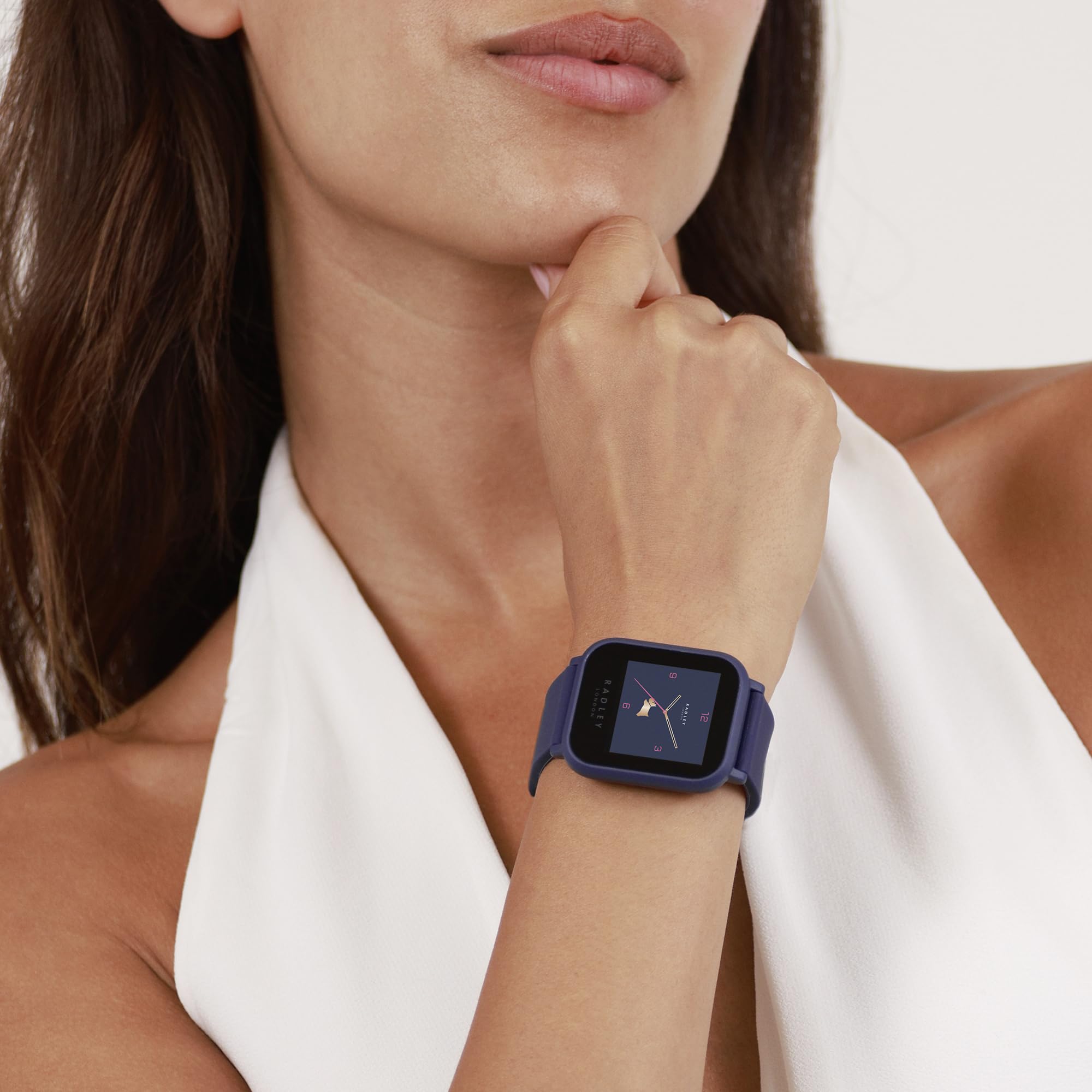 RADLEY Women's Blue Digital Quartz Smart Watch with Silicone Strap RYS10-2153 - Fitness Tracker, Heart Rate Monitor & Waterproof Smartwatch for Running, Workout & Everyday Use