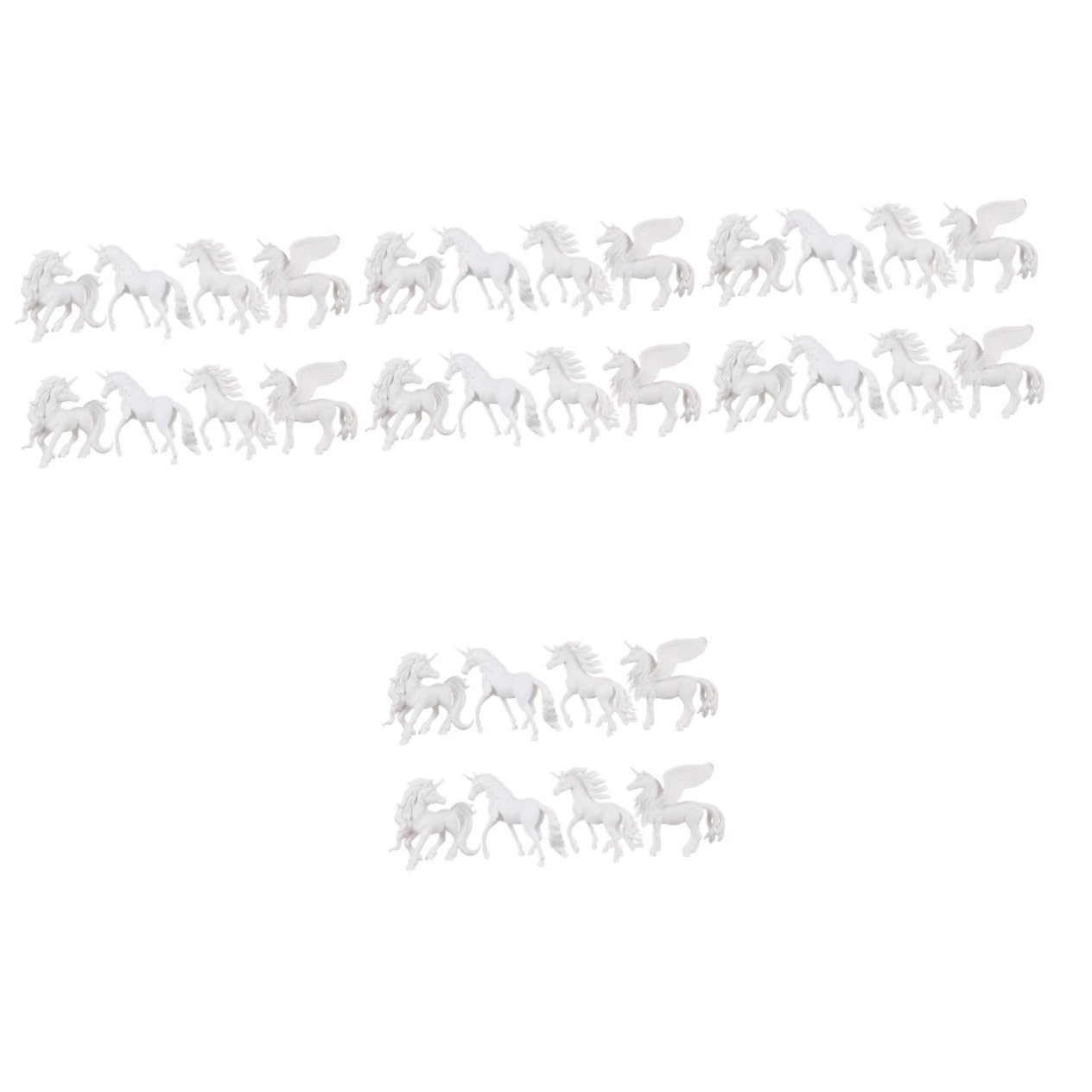 Totority 32-Piece White Animal Embryo Coloring Kit - Kids Arts & Crafts Supplies, Plastic Animal Toys for Girls & Boys - Perfect for Birthday Gifts, Classroom Activities & Creative Playtime