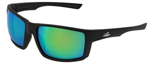 Green Mirror Lens, Matte Black Frame