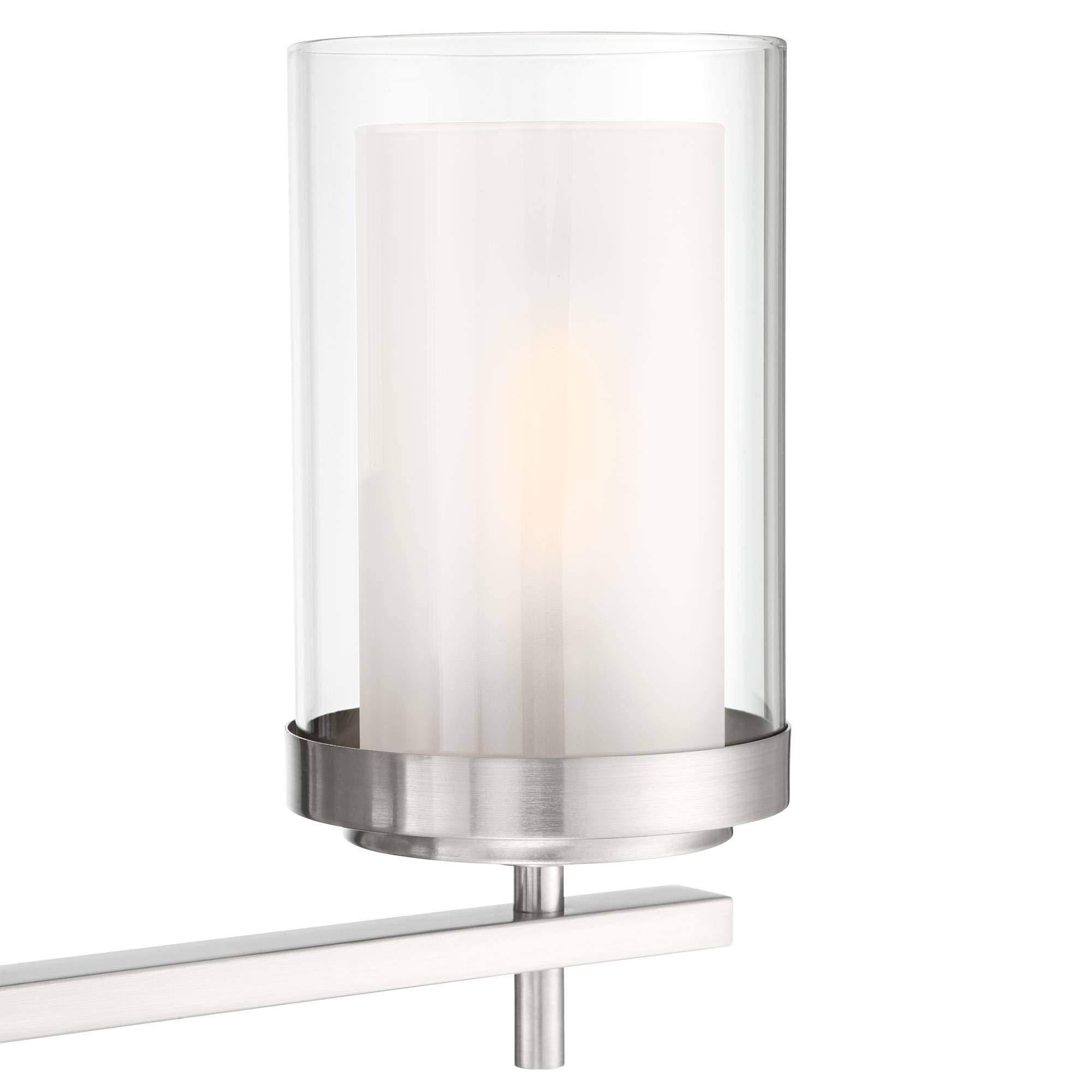 Sannah Modern Wall Light Fixture - Brushed Nickel Metal, Hardwired 22