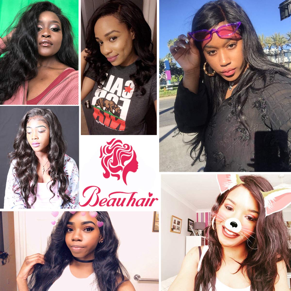 100% Human Hair Body Wave 3 Bundles - 10A Grade Virgin Hair Unprocessed Weave (16 18 20 Inch) - Natural Black Color for Sew-in, Clip-in Extensions & Protective Hairstyles