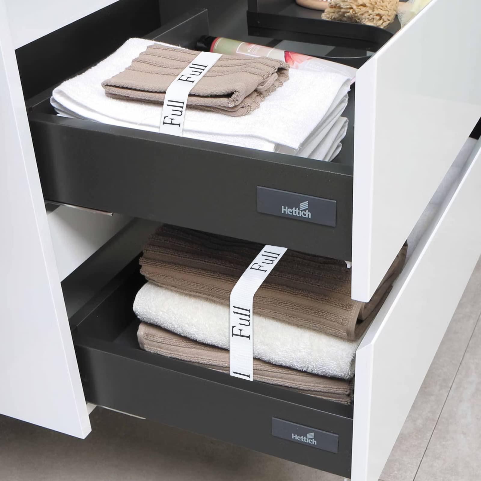 4-Piece Bed Sheet Storage Organizer Set - Closet Organization for Full Size Sheets with Linen Labels - Perfect for Home, Dorm & Travel Organization