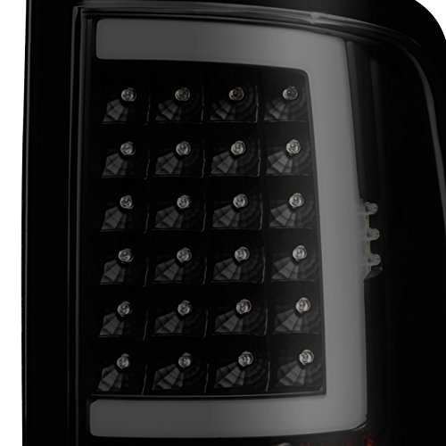 AKKON Black Smoked LED Tube Tail Lights for 2009-2018 Dodge Ram 1500 & 2010-2018 2500/3500 - Durable Pair Housing Set | Upgrade Your Truck's Rear Lighting for Better Visibility and Style