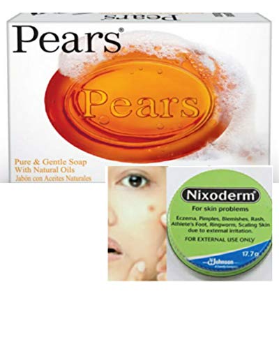 Nixoderm Medicated Cream for Eczema, Acne & Skin Blemishes - 17.7g with Pure Natural Oil Soap (3.5 Fl.oz) - Dermatologist-Recommended Treatment for Face & Body Care