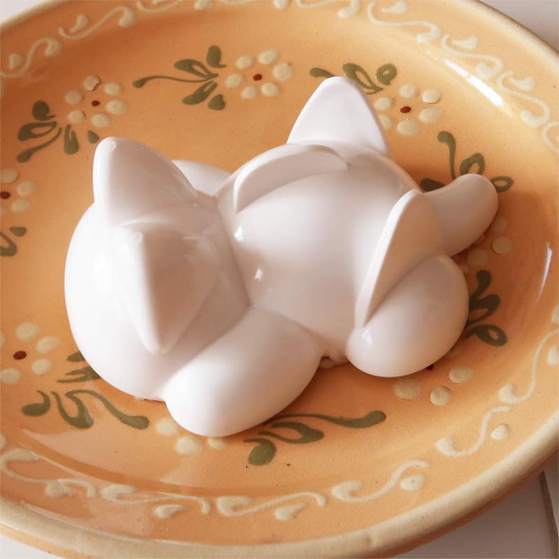 GENIQUE Meow Rice Mold for Cat-Shaped Rice - Japanese Import Cute Animal Rice Shaper, Kitchen DIY Lunch Decoration Tool (White, KK-552) - Perfect for Bento Boxes, Kids Lunches & Party Food Presentation
