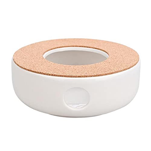 Baoblaze 2X Ceramic Teapot Warmer with Rubber Cork Cushion - Keeps Tea, Coffee & Milk Warm - Perfect for Glass Teapots, Home Use, Office & Tea Parties