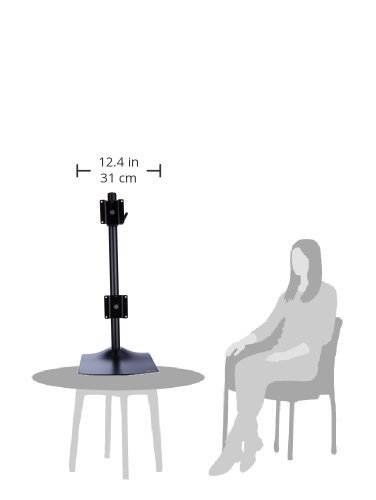 DS100 Dual Monitor Stand Vertical - Adjustable Ergonomic Desk Mount for 2 Screens up to 27