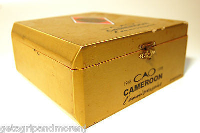 Premium CAO Cameroon Wooden Cigar Box with Secure Latch - Perfect for Cigar Storage, Collectibles & Gift Giving